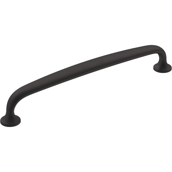 Amerock Renown 6-5/16-in , 160mm Center to Center Matte Black Arch Handle Cabine - Picture 1 of 4